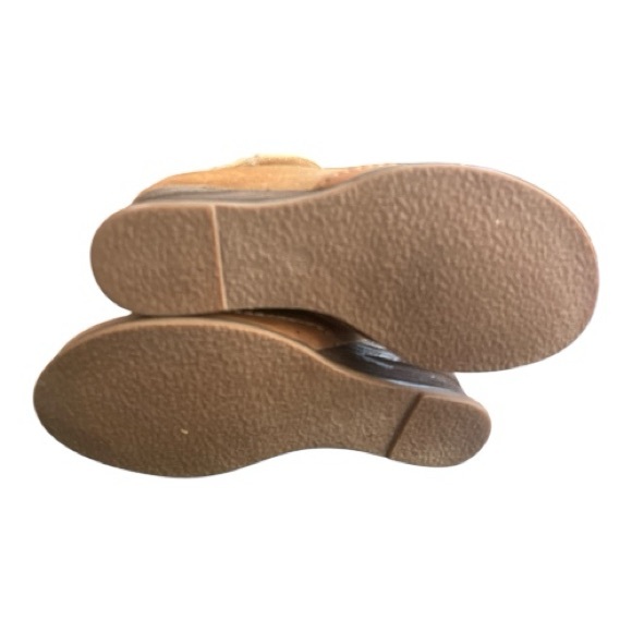 Miz Mooz Tan Lace-Up Wedge Boots - Picture 5 of 8